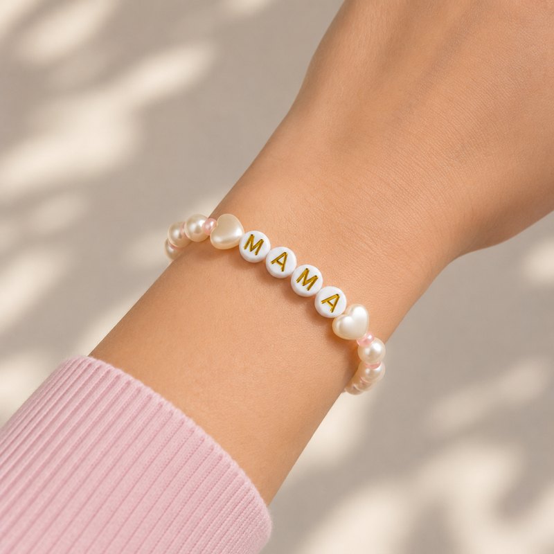 Mama Bracelet worn on the wrist